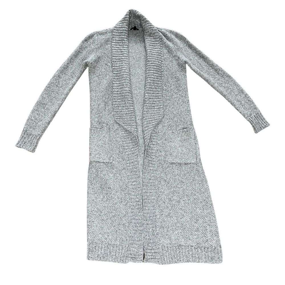 DYNAMITE Duster Open Front Cardigan Sweater With Deep Pockets Grey Size XS